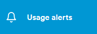 Blue button that says 'Usage alerts'