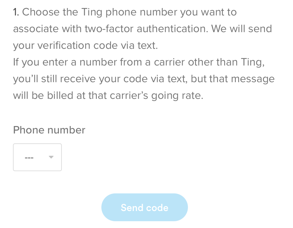 Choose the phone number